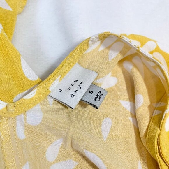 A New Day yellow floral sleeveless unlined flowy midi dress - Small - Picture 6 of 10